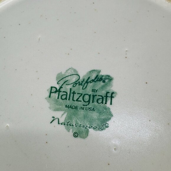 Pfaltzgraff NATUREWOOD Leaves Herbs Garden Tools Stoneware Dinner Plates Set 4 - Picture 10 of 16